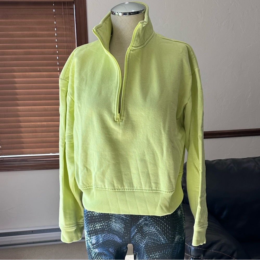 A New Day Lime Green Quarter-Zip Sweatshirt